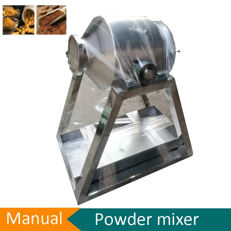 Food Rotary Drum Roller Mixer Agitator Tea Dry Ingredient Mini Spice Mixer Machine For Laboratory Use Mixing Equipment Hot Sale