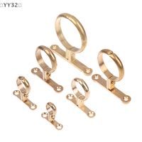 〔YY32〕Brass Pipe Clip For 15 22 28 35 42 54MM OD Wall Mounted Pipe Support Bracket Clip Fixed Plumbing Water With Base