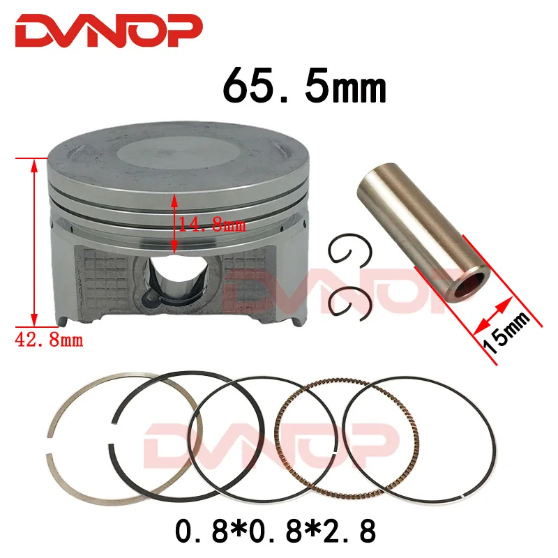 65.5mm Big Bore Motorcycle Piston Ring  Kit For For CG150 CG250 ZJ150 CG ZJ 150 150 big to 250 166FMM