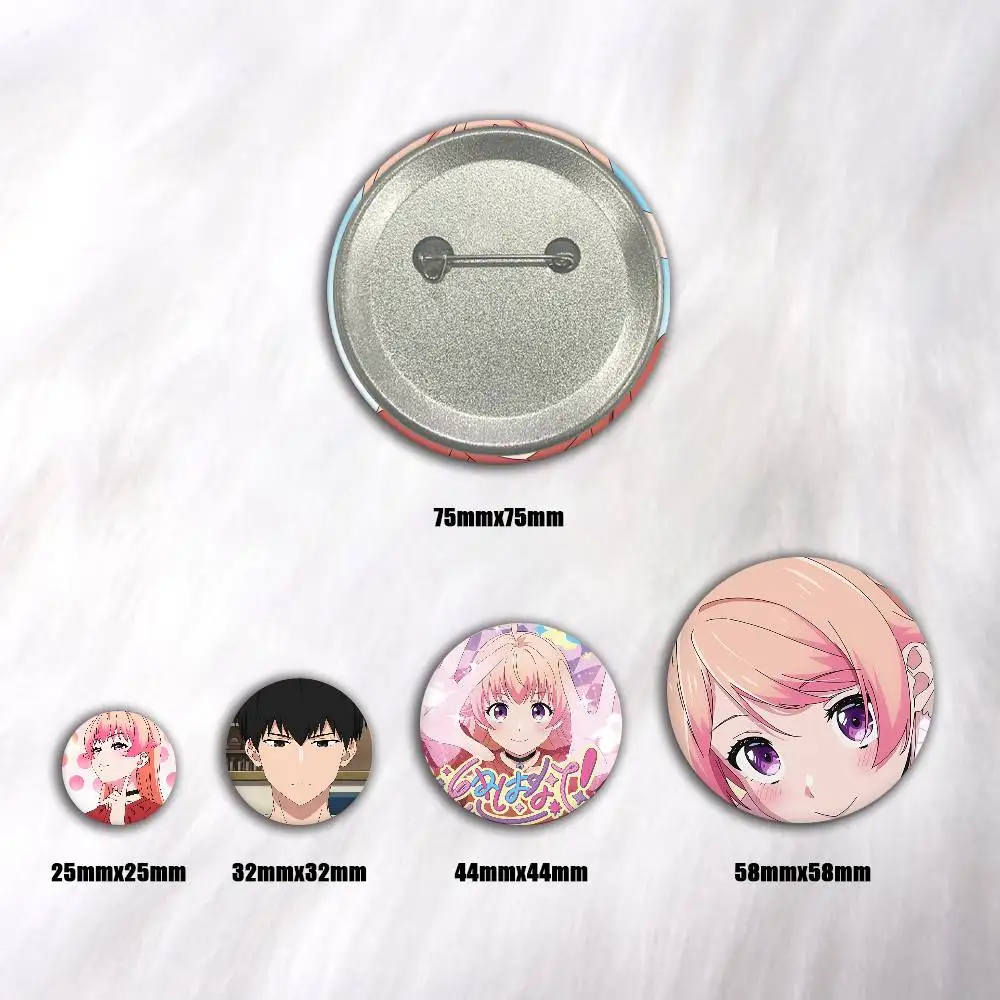 A-Comics WITCH WATCH Badge On Backpack Accessories Manga Icons Pins Round Cartoon Brooches For Clothes Bag Decor Gifts