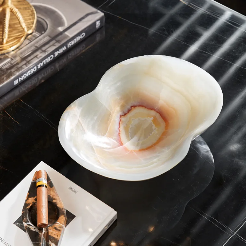 طبق فاكهة اليشم الطبيعي لغرفة المعيشة وطاولة القهوة ومدخل سطح المكتب لتزيين أطباق الفاكهة