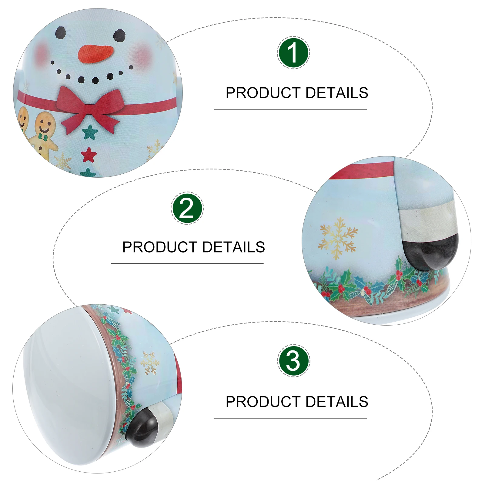 

1pc Christmas Iron Box Sealed Storage Tin For Candies Chocolate Christmas Decoration Boxes Party Decoration Storage Box