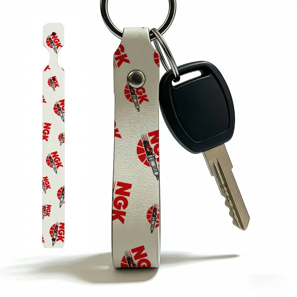 

Высококачественный кожаный брелок для ключей Ngk в винтажном стиле для мотоциклов, скутеров и мотокросса