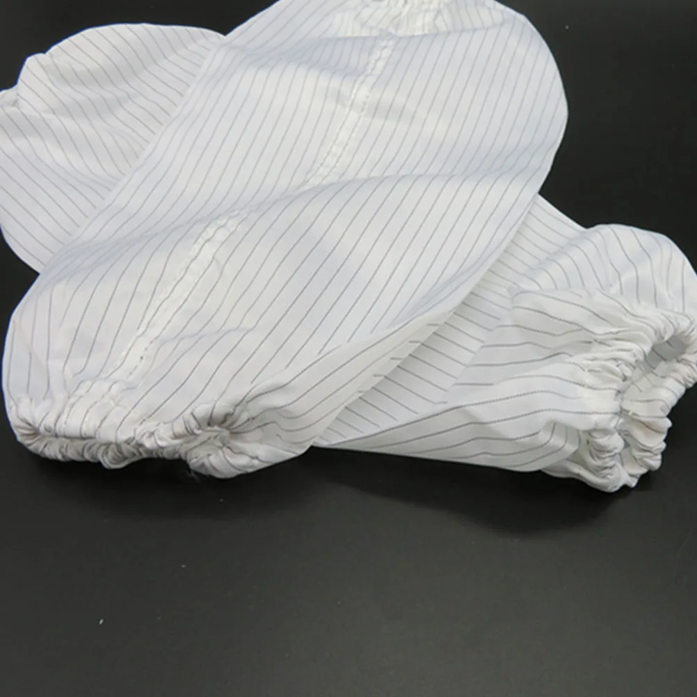 

3 Pairs Disposable Arm Sleeves Waterproof Oilproof Kitchen Cleaning Protector White Striped Adult Size Elastic Ends Anti Static