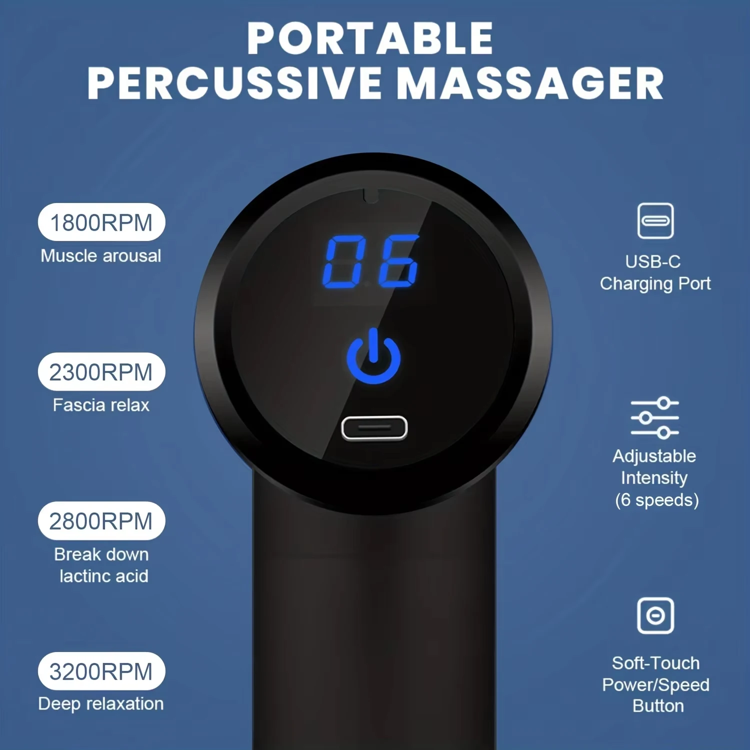 Mini Fascia Gun Deep Tissue Massage Gun Muscle Relaxation Massage Protable Body Massager Handheld Percussion Vibration Massager view 5