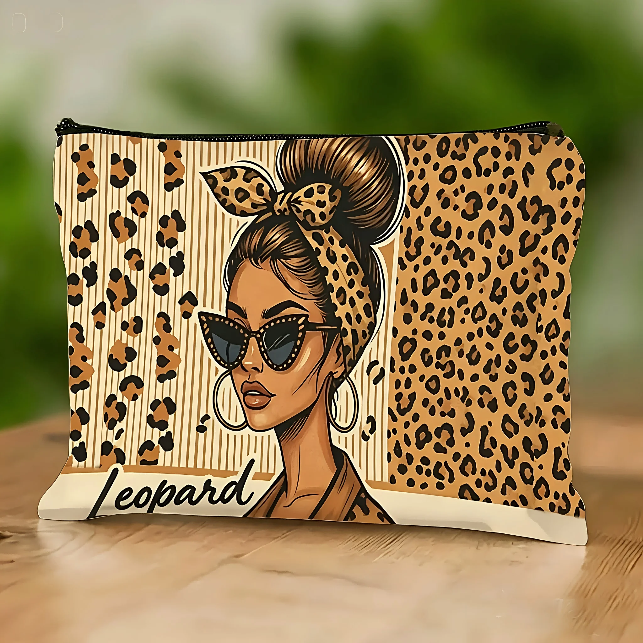 A fashionable lady pattern cosmetic bag-cute multifunctional zipper handbag, jewelry storage bag - view 4