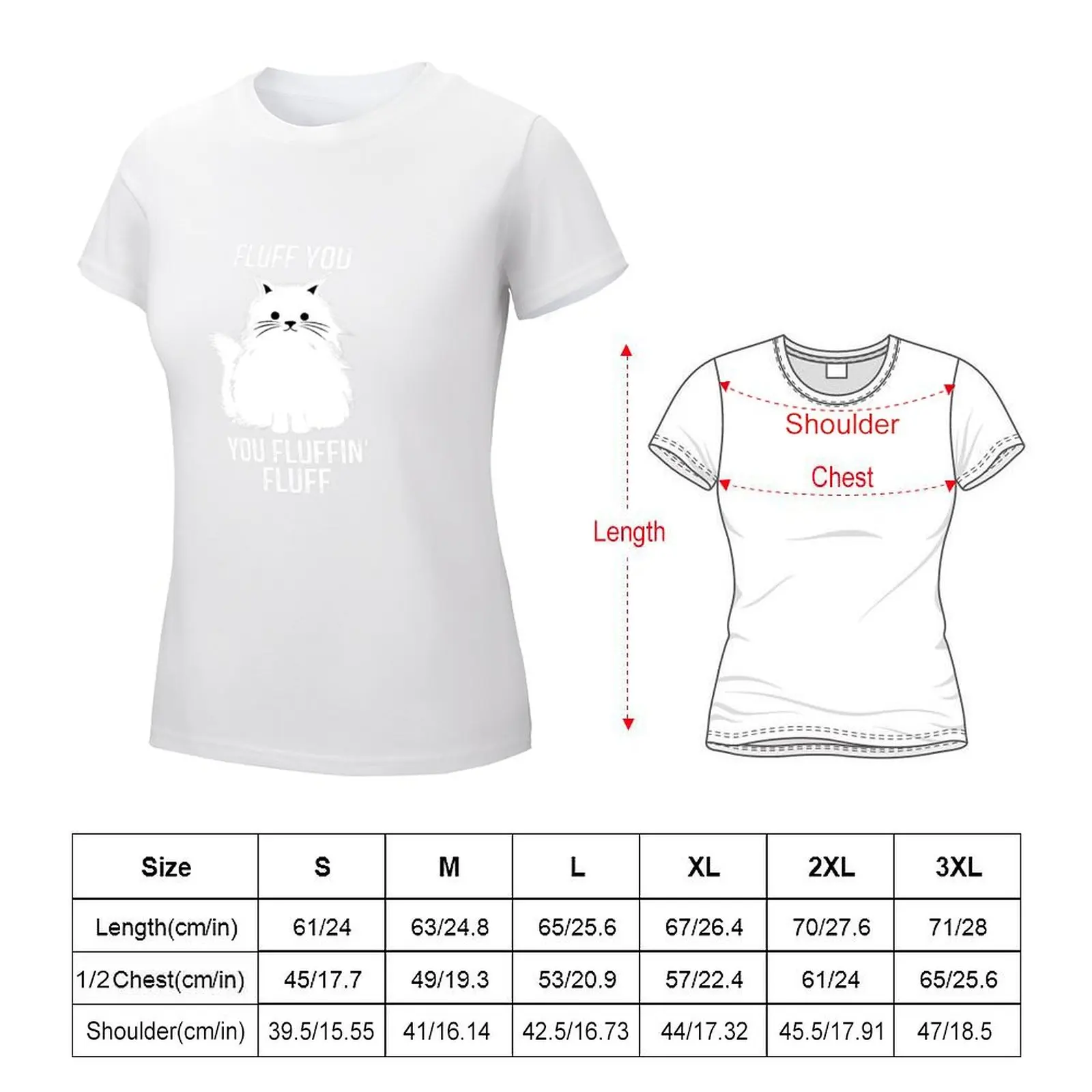 Fluff You You Fluffin Fluff T-shirt tees cute tops t-shirt dress for Women graphic