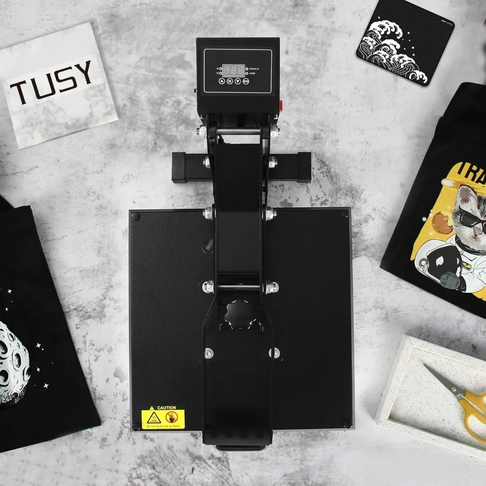 TUSY Heat Press Machine, 15x15 inch  Press for t Shirts, Fast Heating for  Sublimation and  Vinyl Transfer