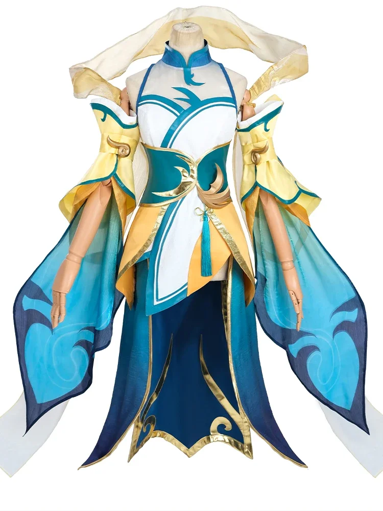 أزياء كوسبلاي أنيمي سوراكا من L O L Immortal Journey Soraka التأثيرية أزياء الهالوين للنساء فستان نسائي