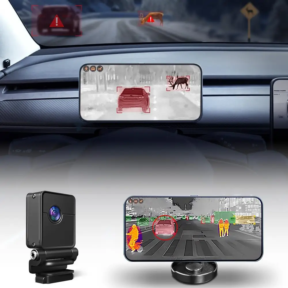 

Dash Cam Vehicle Mobile Infrared Thermal Imaging Night Vision 256x192 Pixels 360 Angle 25Hz Frame Rate