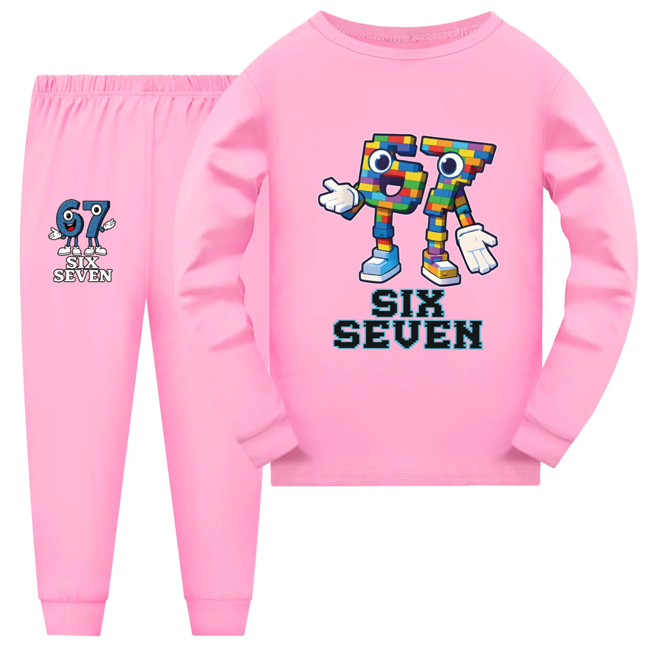 67 Steal a Brainrot Children Pajamas Six Seven Boys Pijama Clothes Set Sleepwear Kids Nightwear for Girls Toddler Outfits