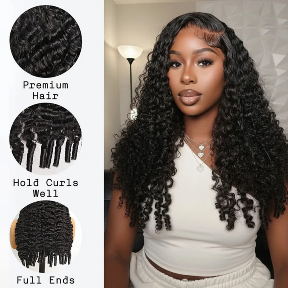 18-40Inches Burmese Curly 13x6 13x4 HD Lace Front Wig Human Hair 220 Density Preplucked 7x6 Glueless Lace Frontal Wigs for Women