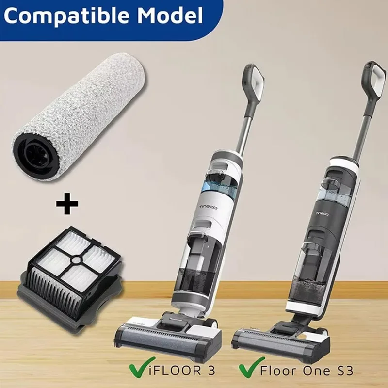 Hauptrollenbürste HEPA-Filter-Kits für Tineco IFloor 3 / Floor One S3 kabelloser Nass-Trocken-Bodenwischer, waschbares Handstaubsauger-Zubehör – Detail 1