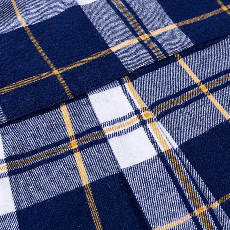 7XL Men's Shirts Long Sleeve Flannel Extra thick 100 Cotton Business Regular Fit Men's Plaid Flannel Shirts Long Sleeve