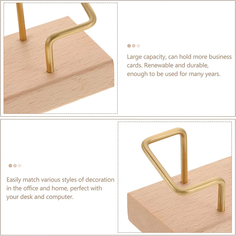 Wooden Business Card Holder Desk Open Card Display Stand Business Card Organizer for Counters Receptions Trade Home Office