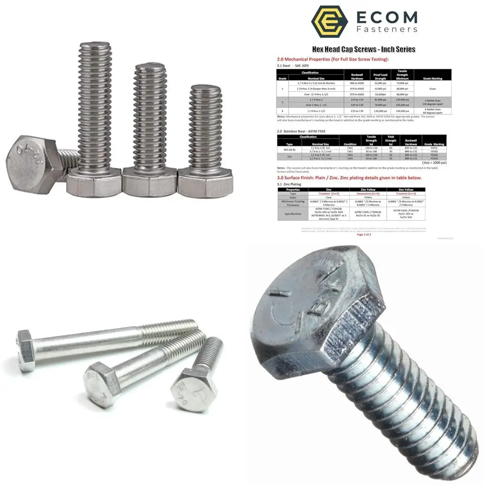 

Нержавеющая сталь A2-70 Класс 18-8 Винты с шестигранной головкой M12-1,75 x 30 мм с грубой резьбой, полностью резьбовые DIN 933 Набор из 50 предметов