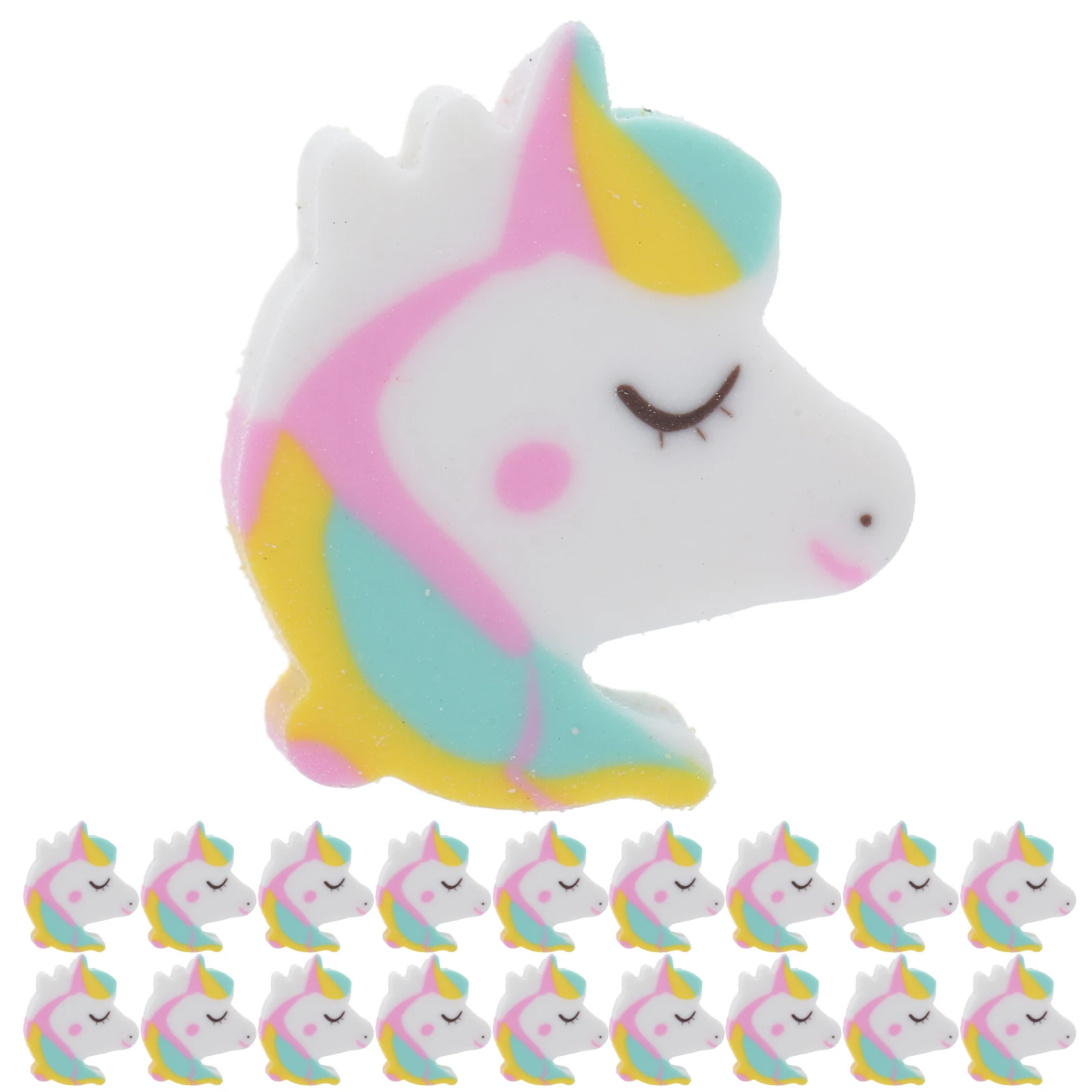 

50pcs Horse-Shaped Cute Mini Pencil Erasers Portable Stationery Supplies For School Classroom Prizes Student Rewards Birthday