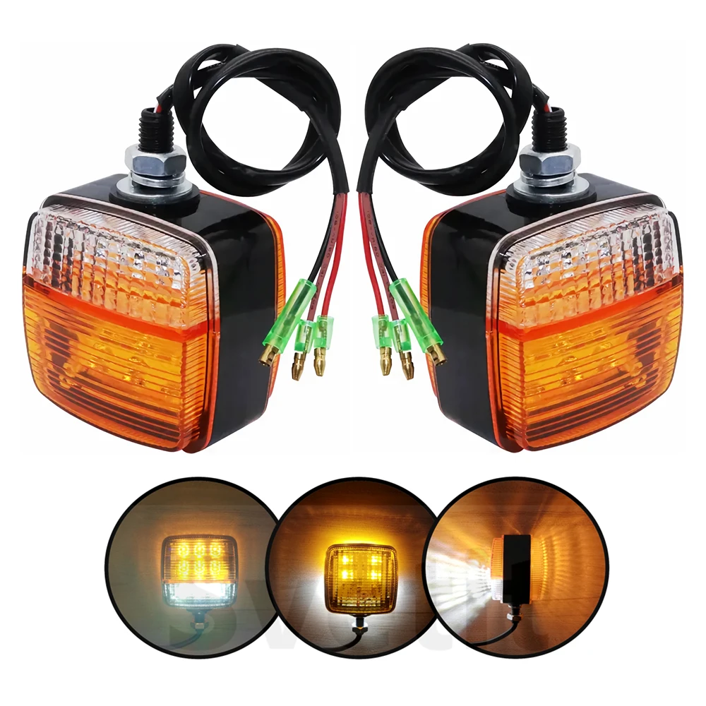 2 X LED Forklift Lights Double-sided 12V-80V Front Tractor Turn Signal Motorcycle Direction Indicator Lamp