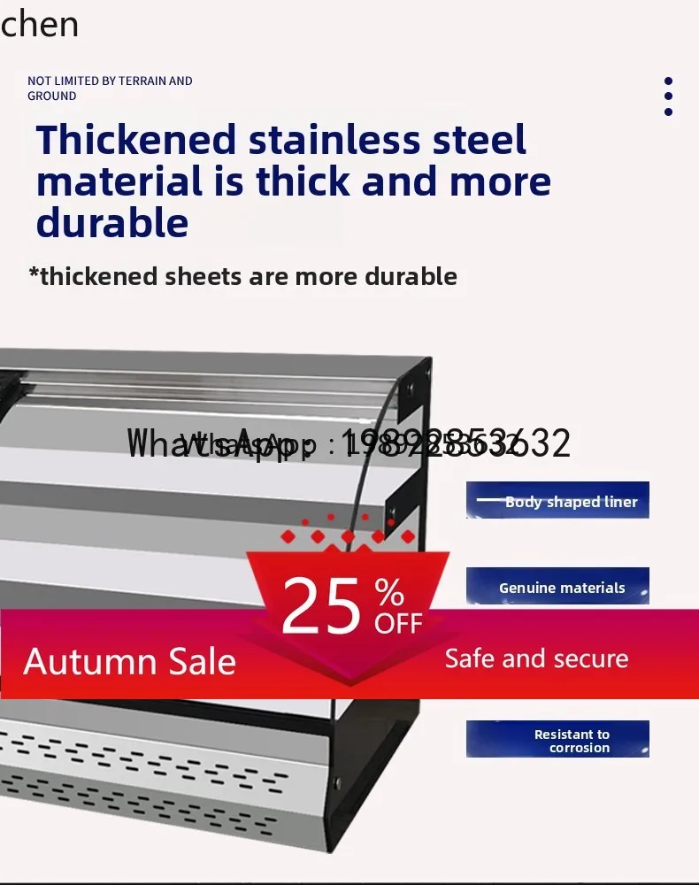 Frozen Mobile Freezer Ladder Night Market Tricycle Fried Skewers BBQ Refrigerated Display Cabinet Refrigerator