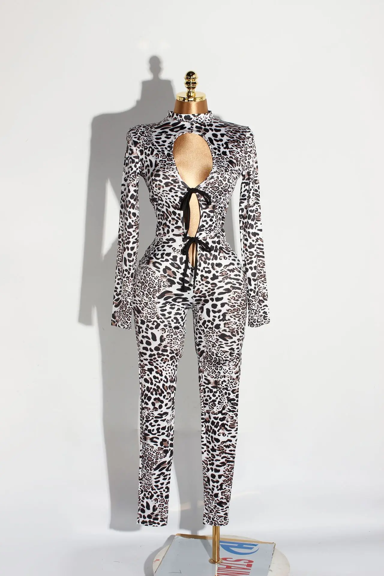 Pakaian Wanita Tiga Saudara Perempuan Mode Musim Panas Klub Malam Seksi Gadis Seksi Celana Kodok Pas Tinggi Potongan Cetak Macan Tutul Hitam