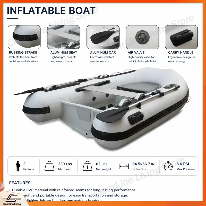 2.4m RIB240 Inflatable Fishing Boat Small Hard Shell Rib Boat PVC Hypalon Dinghy Tender Yacht Rescue Kayak Canoe for Sale