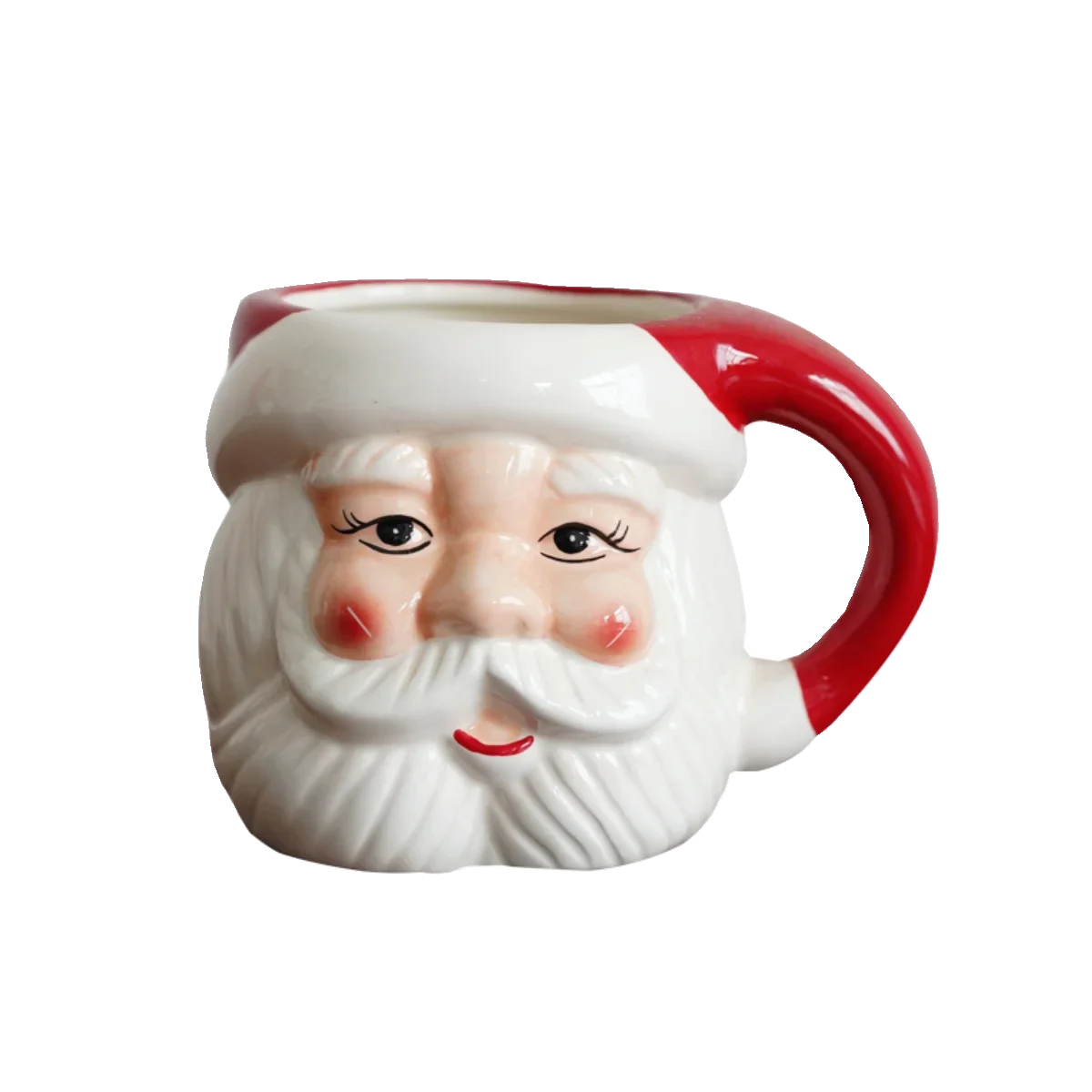 European Style Hand Painted Santa Claus Shape Ceramic Mug Ornaments Living Room Kitchen Bar Milk Coffee Cup Christmas Decoration