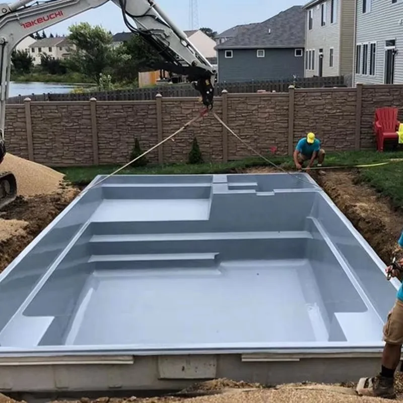 Customized Installation Outdoor Jacuzzi Large Size 10m Swimming Pool Spa Counter Current Pools Swimming Outdoor Fiberglass pool