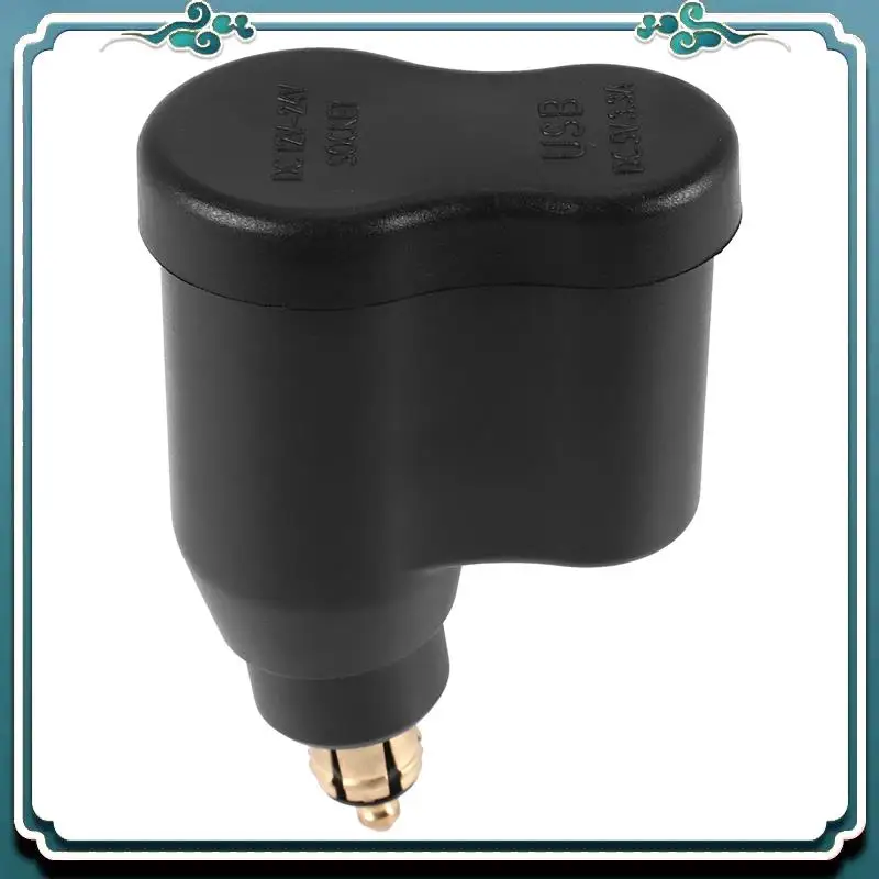 

ABTU-Hella DIN Plug 3.3A Motorcycle Power Adapter Dual USB Socket Charger Waterproof For BMW R1200GS R1250GS F800GS F700GS