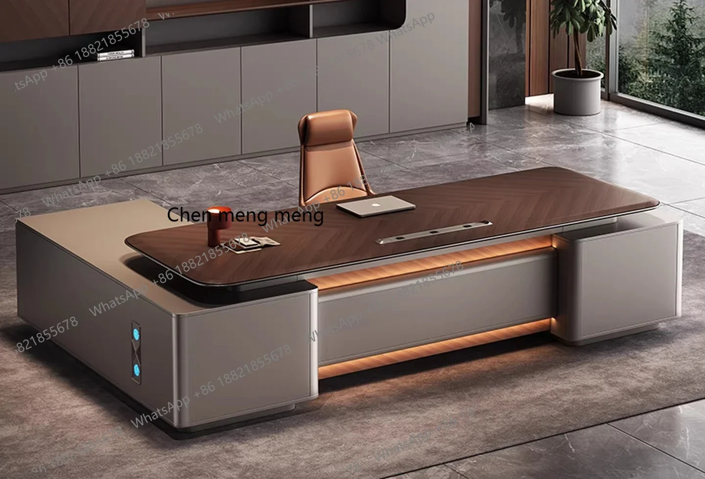 d178 Light luxury high-end sense Chairperson's desk Simple modern office General manager Taipantai