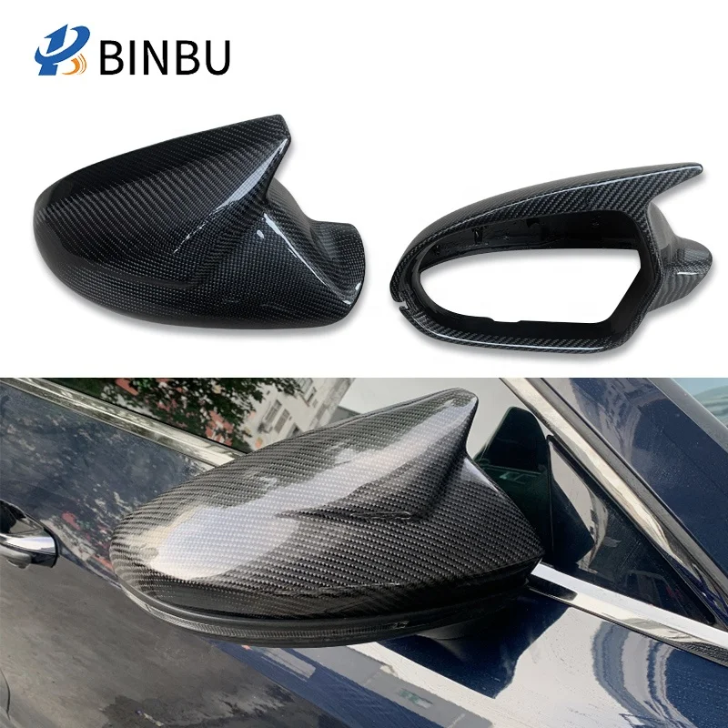 

carbon fiber FOR Au-di A6 C7 Rear view mirror cover shell Reversing side mirror Car appearance kit mirror shell reflector