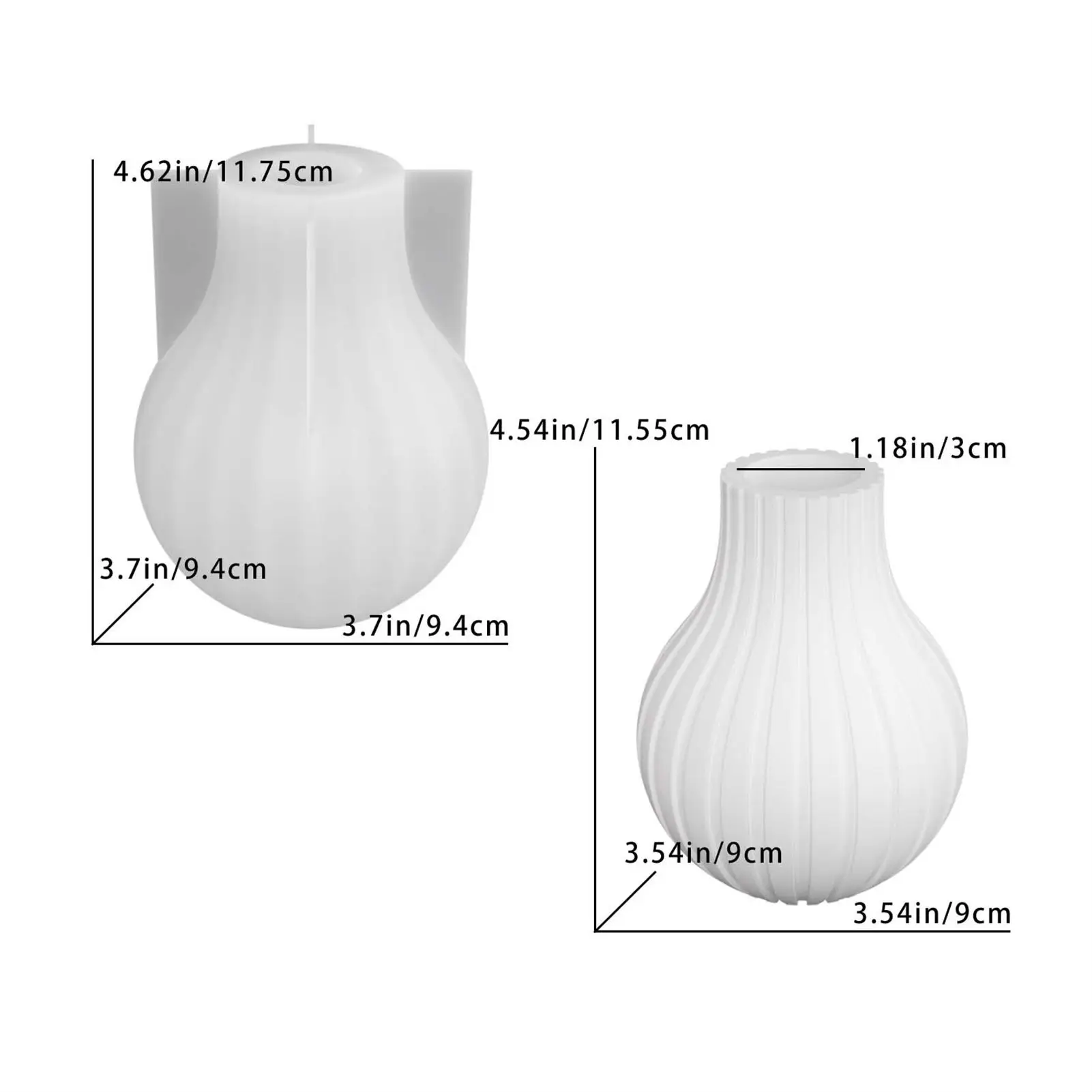 Silicone Vase Mold with Stripe Design Modern Minimalist Style Home Weddings Parties Decoration for DIY Crystal Drip Resin Craft view 6