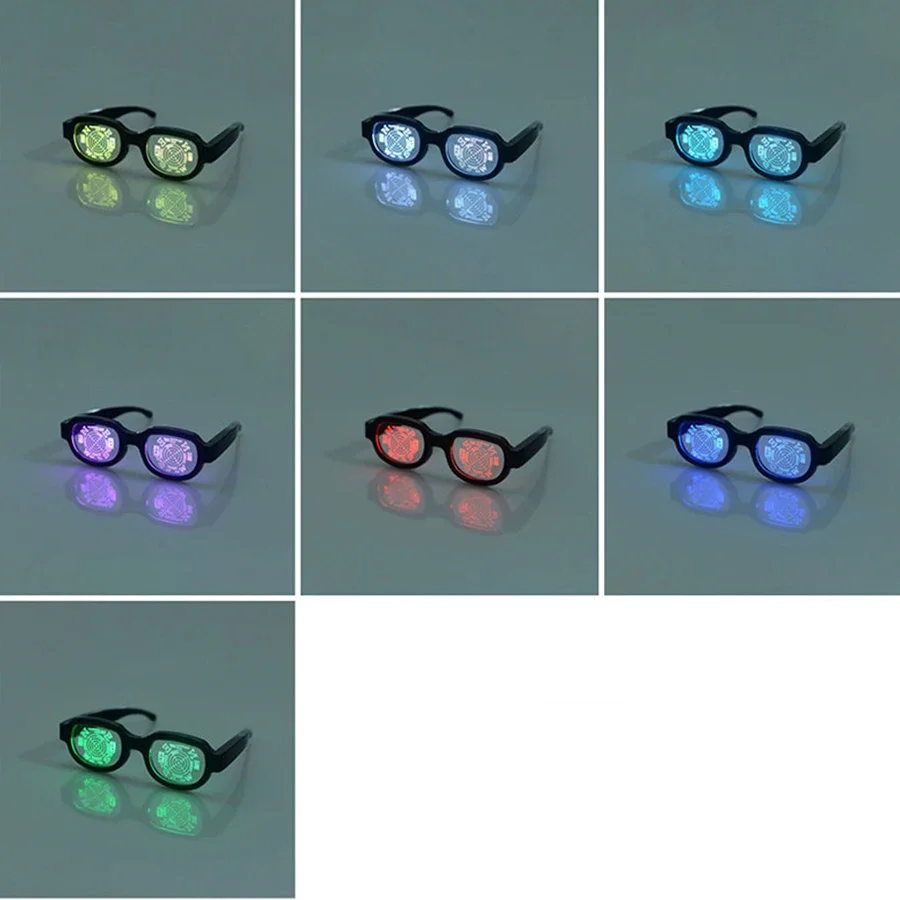 LED Luminous Glasses Live Stage Special Effects Glasses Same Personalized Funny Ball Luminous Glasses