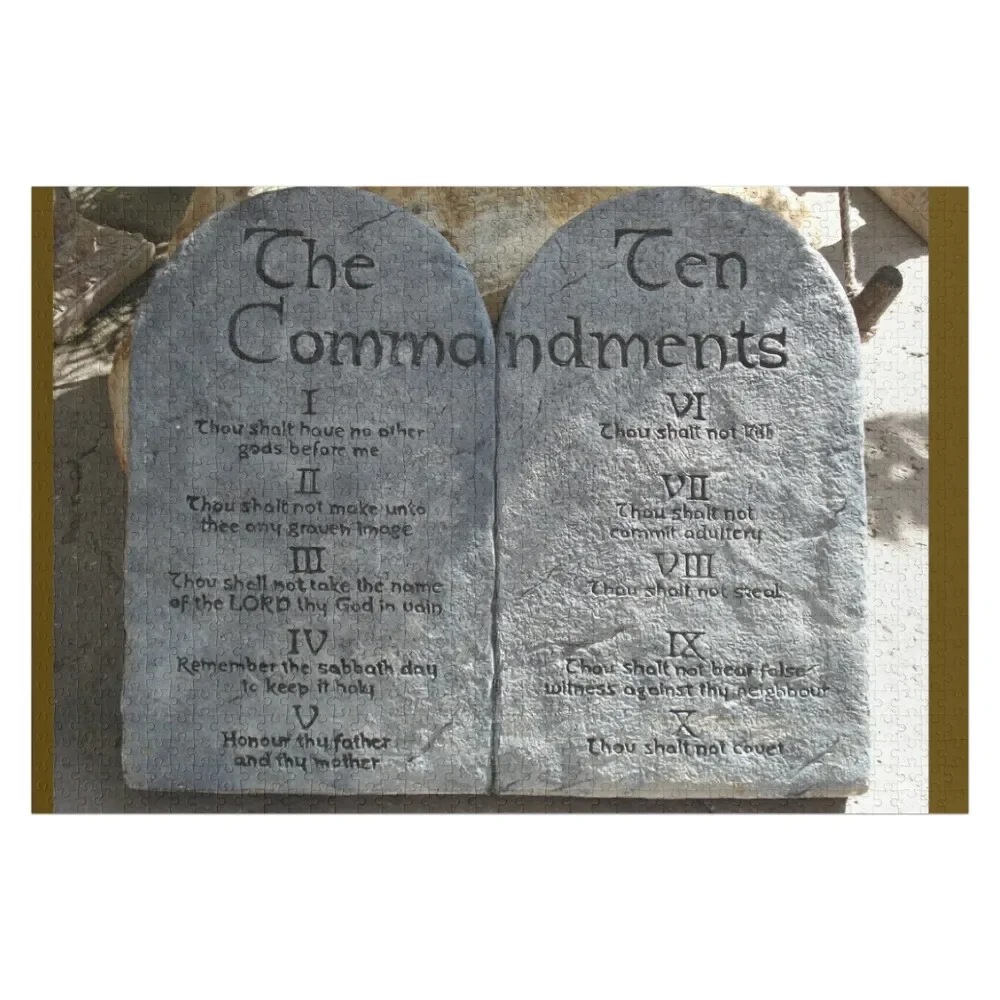 The Bible's 10 commandments on stone Jigsaw Puzzle With Personalized Photo Iq Picture Puzzle