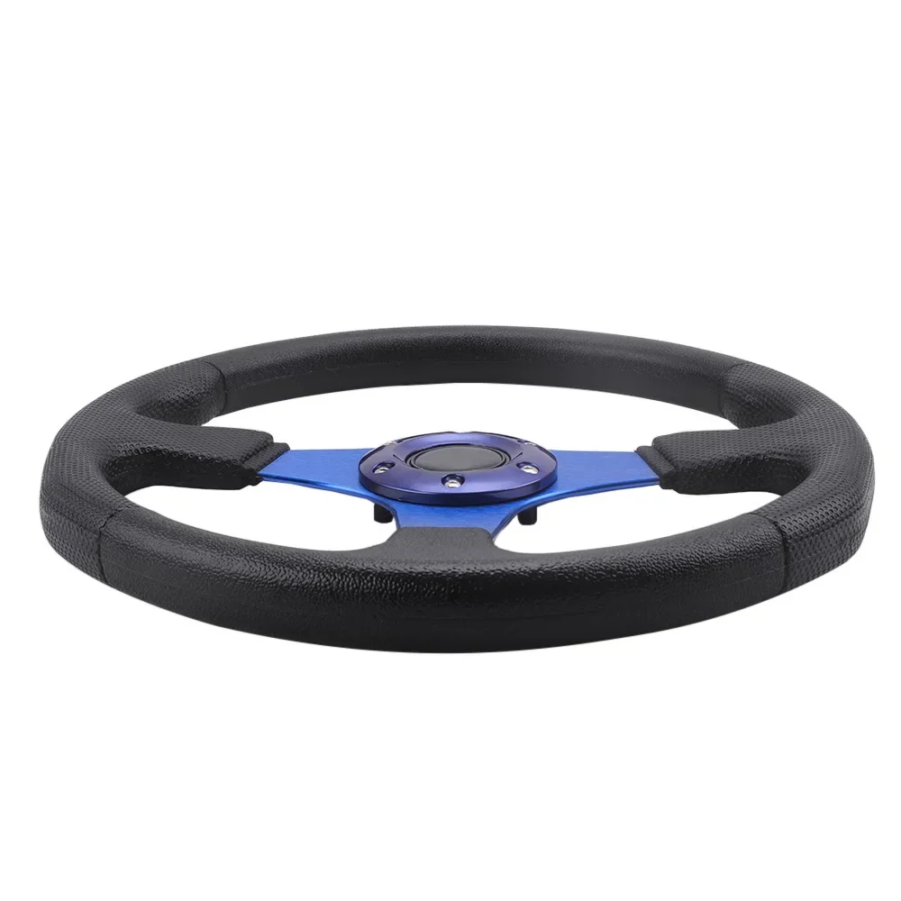 14 Inch Car Steering Wheel Universal 350mm Aluminum PU Drift Racing Game Sport Steering Wheel with Horn W/ Logo Car Accessories