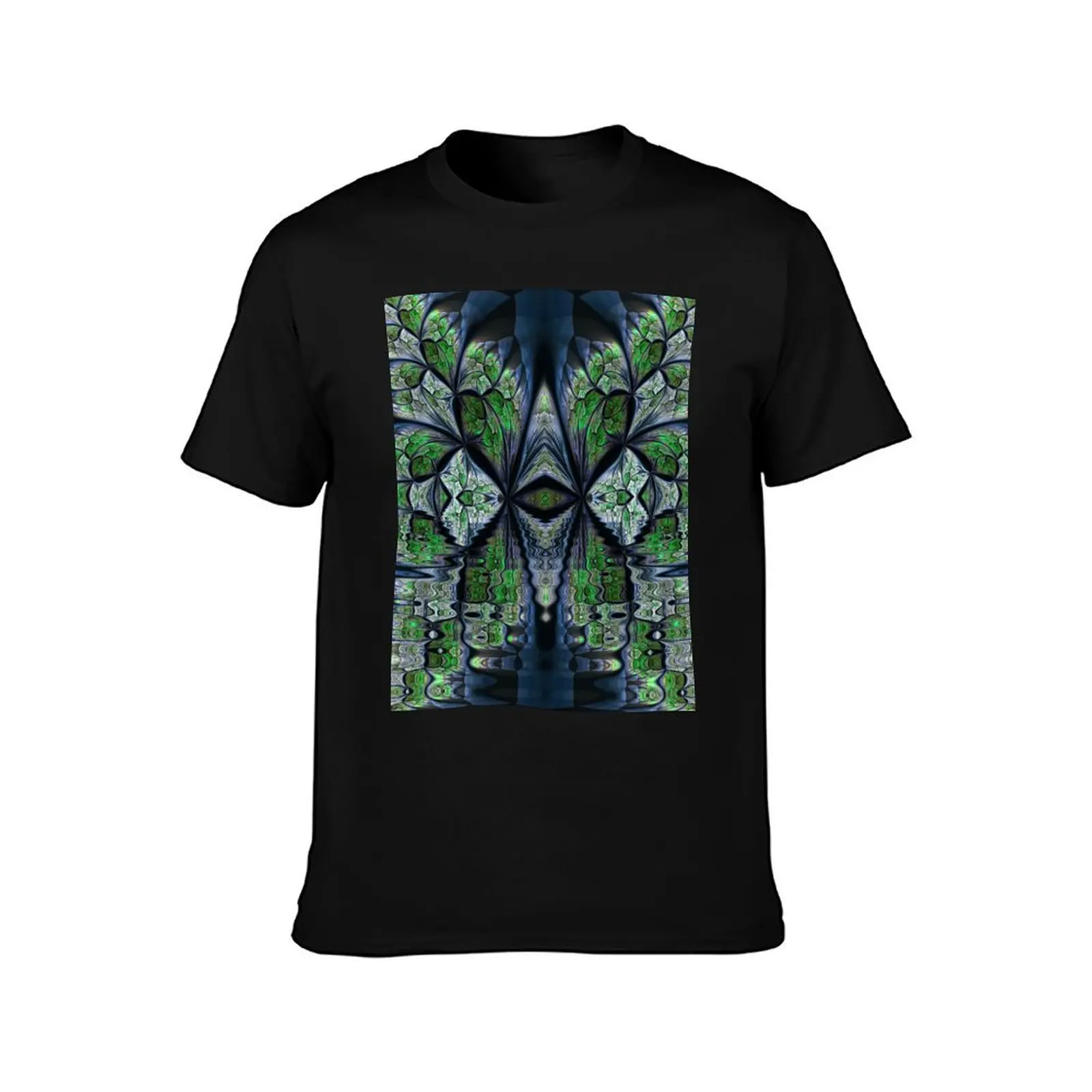 Fractal Swan T-Shirt Streetwear Print Tee Shirt T-Shirt