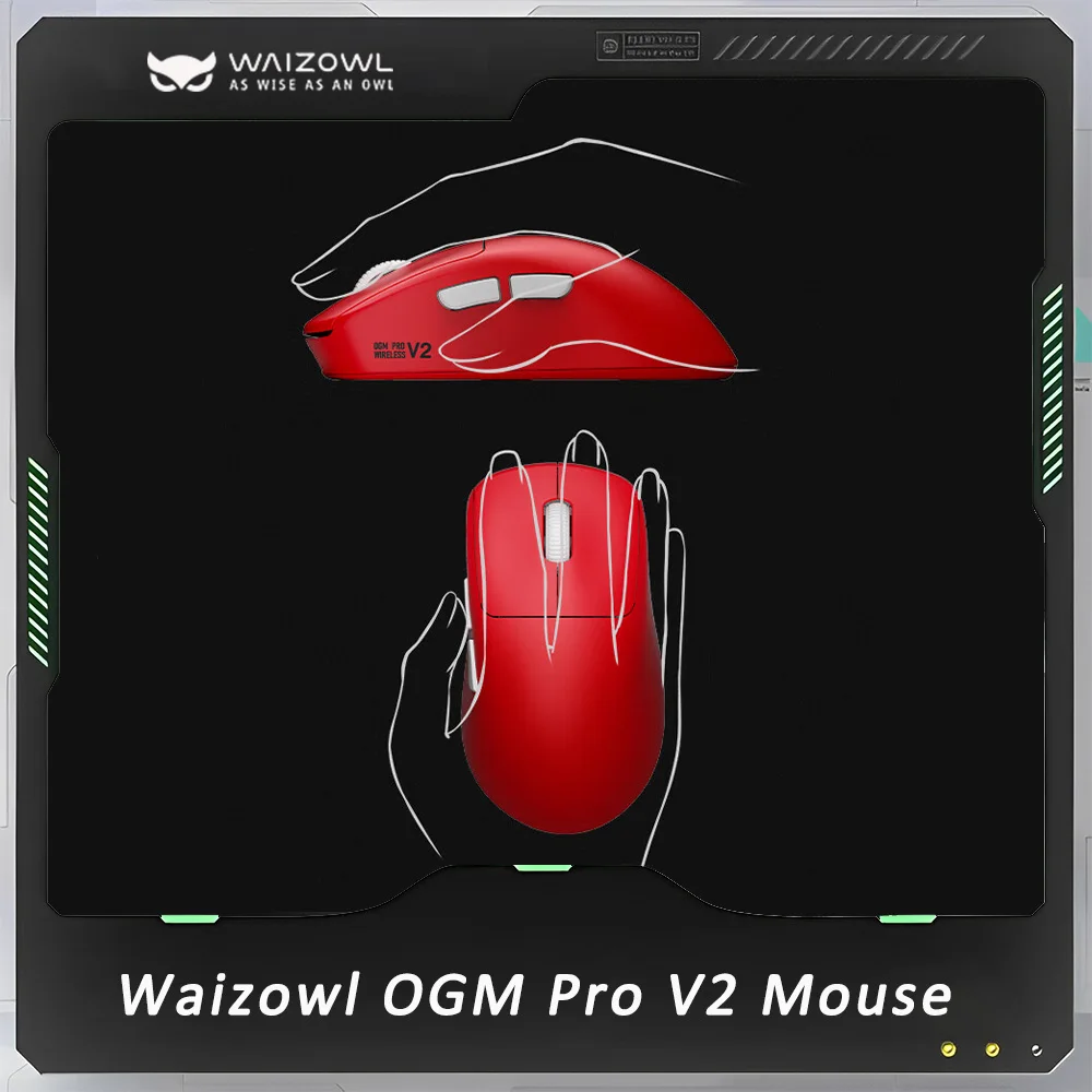 

Беспроводная мышь Waizowl OGM Pro V2, тройной режим, датчик возврата скорости, 8K Paw3950, легкая игровая мышь, аксессуары для ПК, подарок