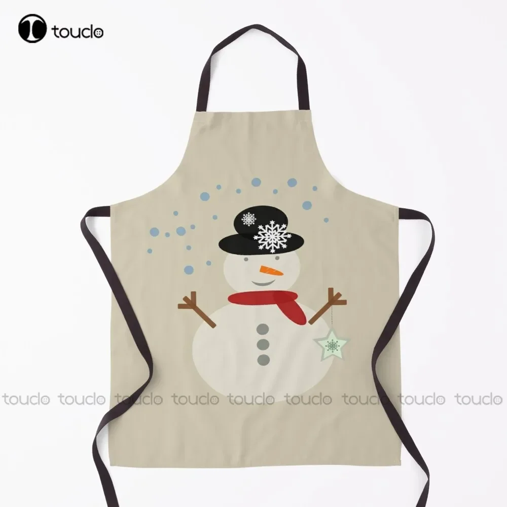 

Снеговик, снеговик, зимний художественный зимний забавный рождественский фартук, рабочий фартук для женщин и мужчин, унисекс, для взрослых, садовый кухонный фартук