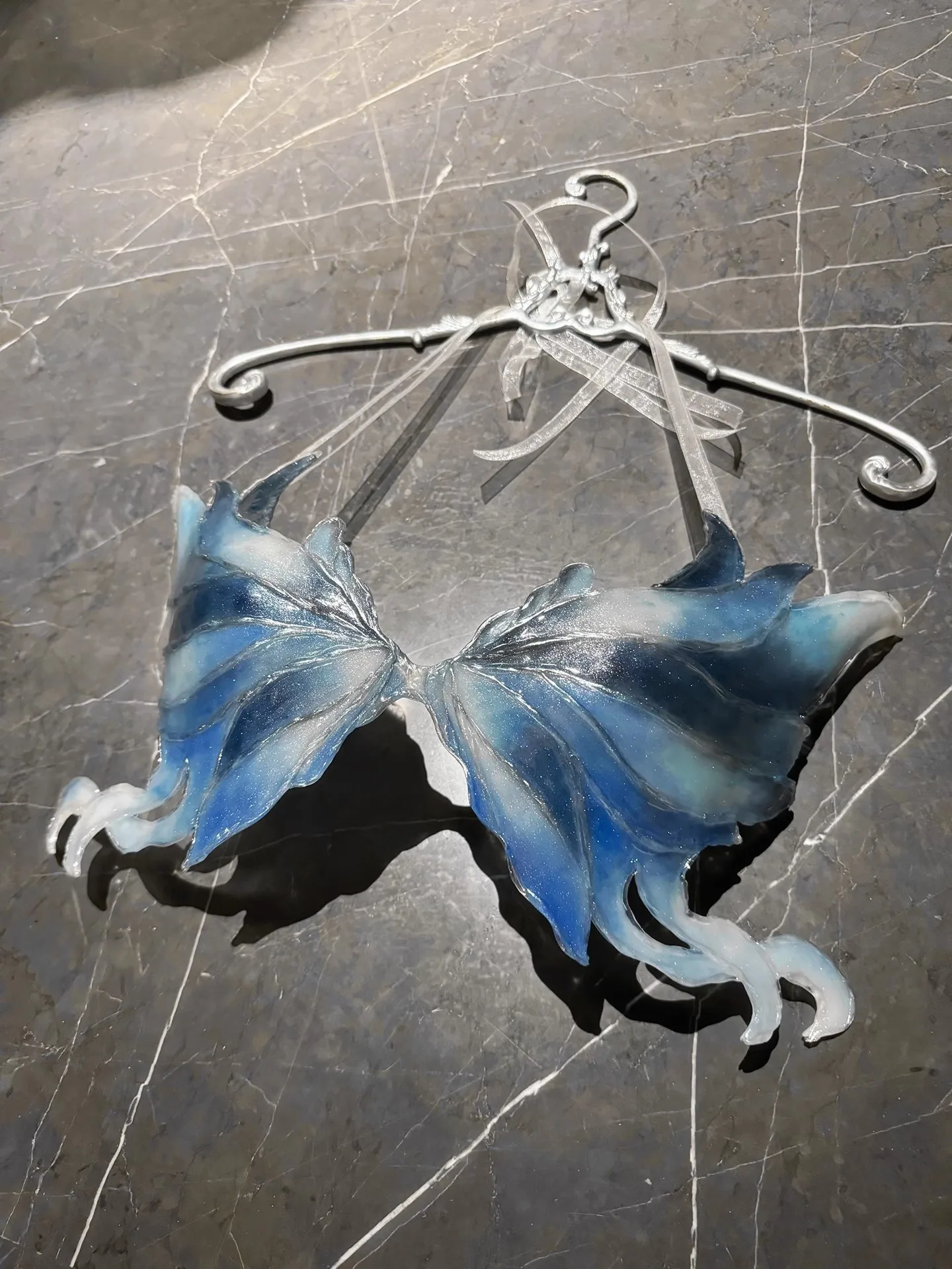 Fée papillon Bikini sirène cristal résine + Silicone soutien-gorge pur fait à la main personnalisable Cosplay Anime vêtements été maillot de bain