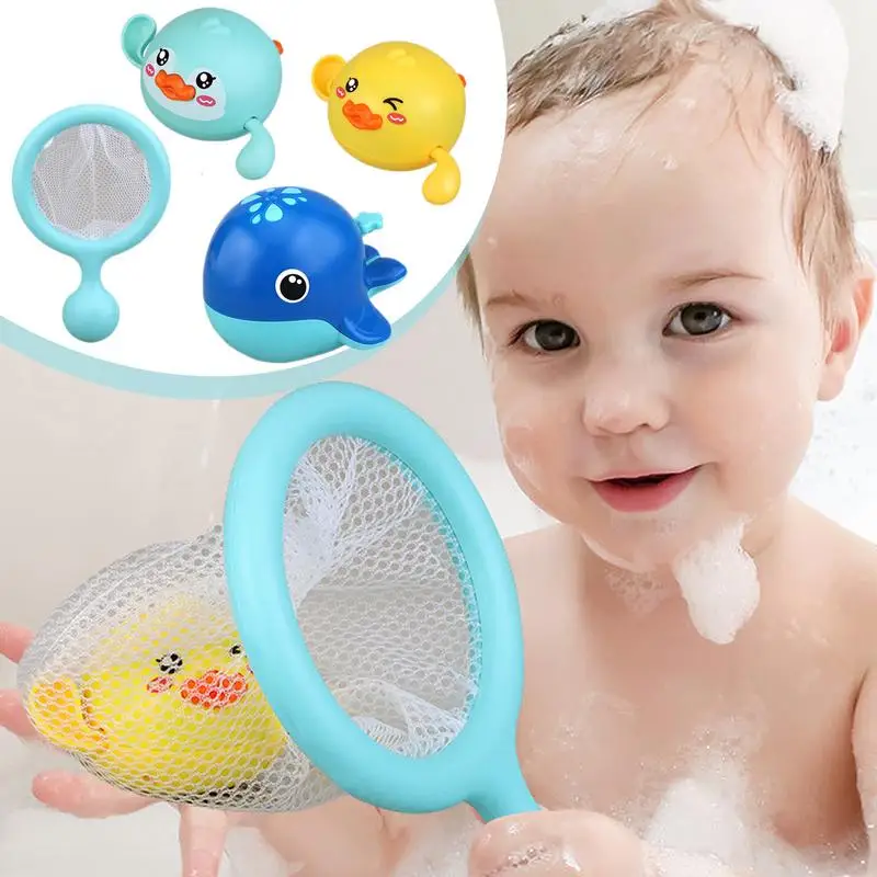 Kids Pool Toy Sea Animal Swimming Toys Kids Bathtub Sprinkler Colorful Fishing Play Set Bathroom Pool Accessory For Easter