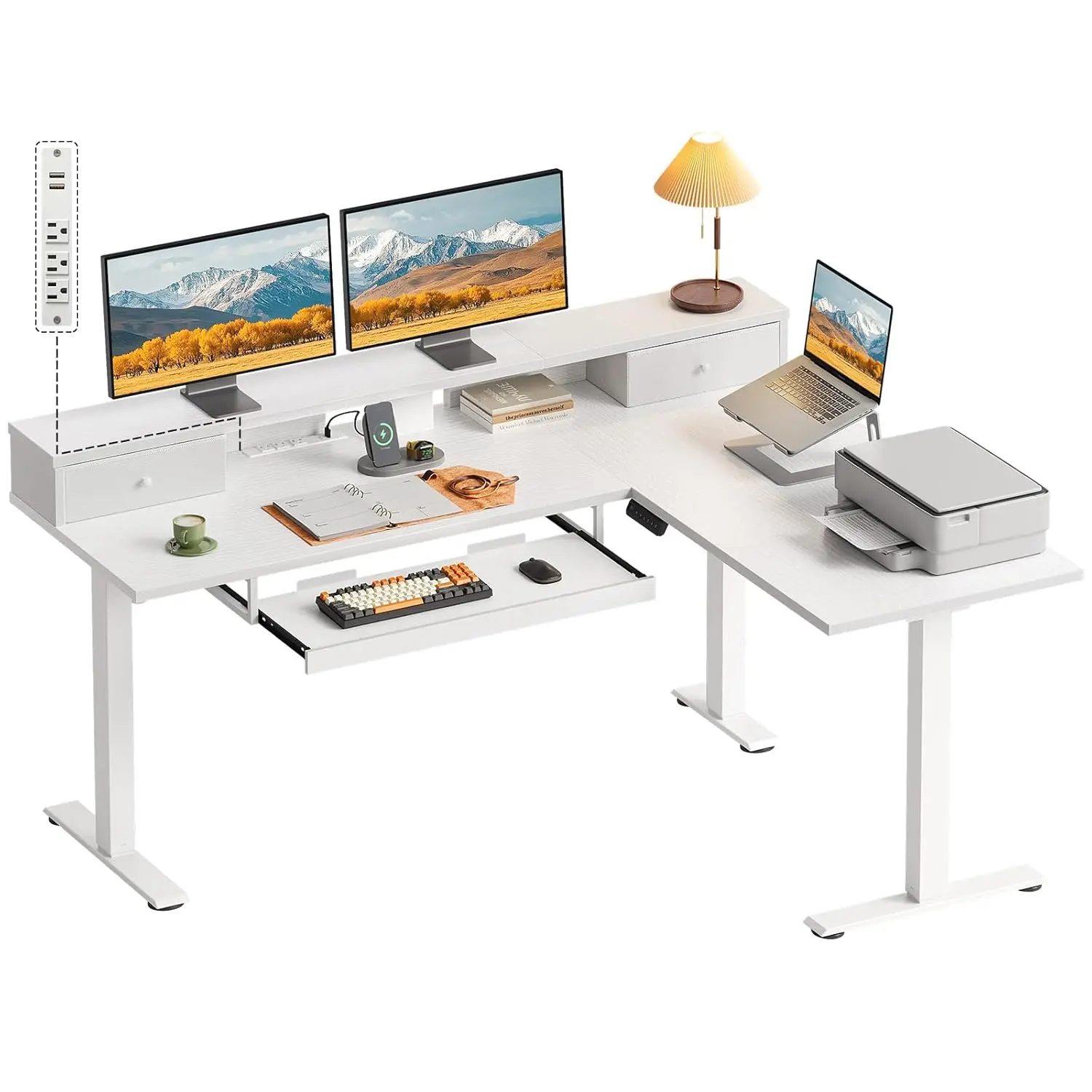 59 Inch L Shaped El…