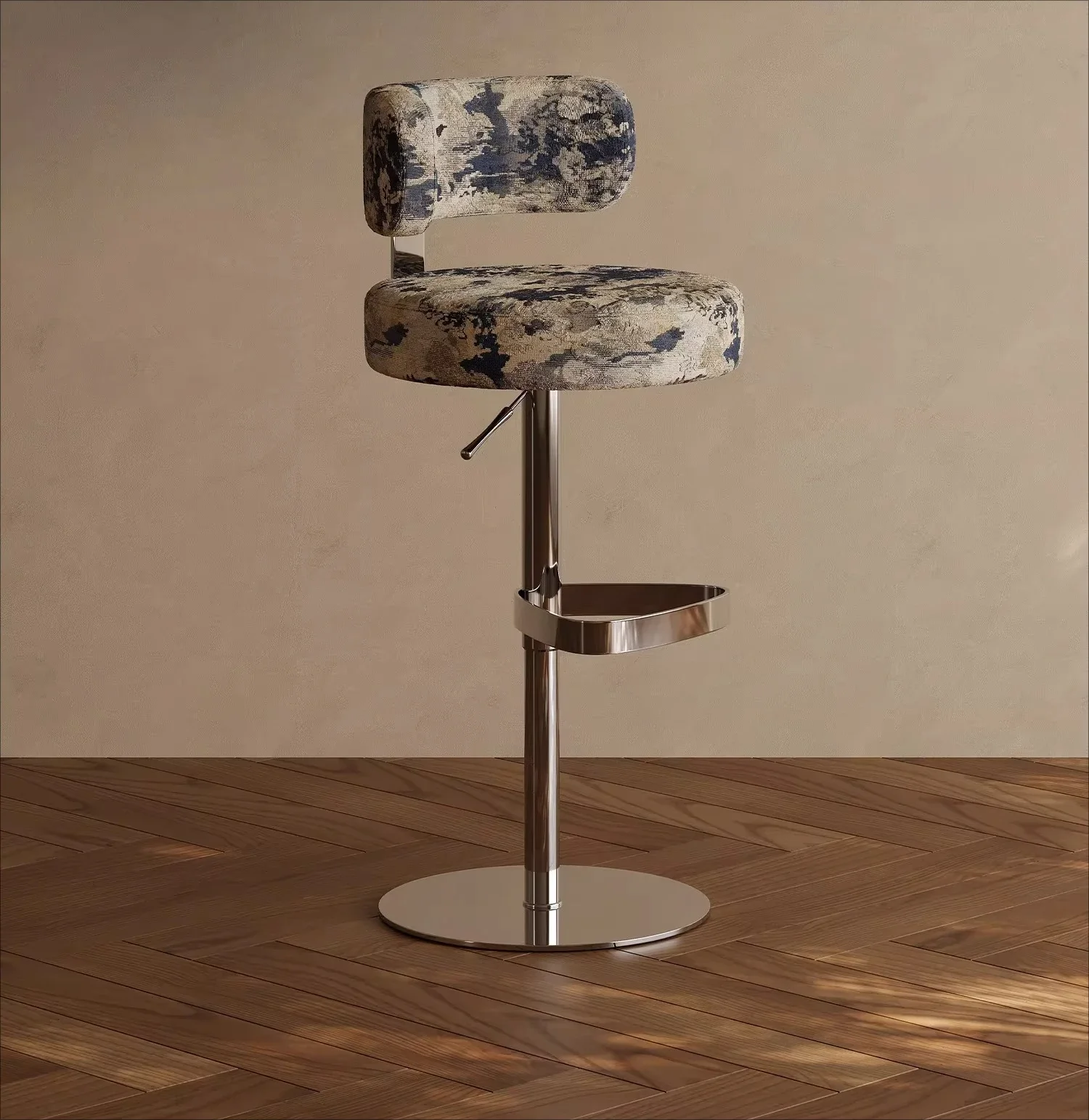 

Подъемный и вращающийся барный стул для дома и гостиной с регулируемой спинкой