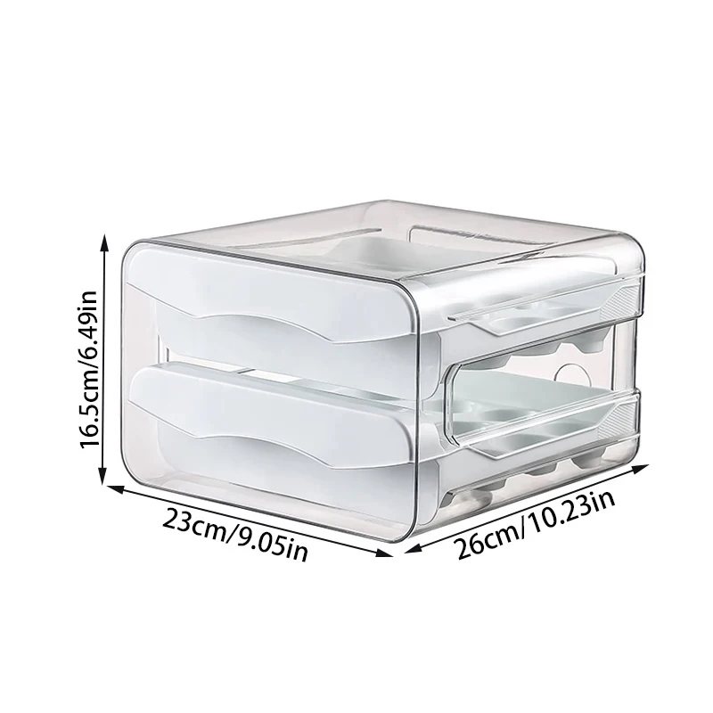 Kitchen Egg Storage Rack, 1, 2-Story Drawer Style, Can Store Eggs For One Month, Large Capacity, Household Kitchen Storage Rack