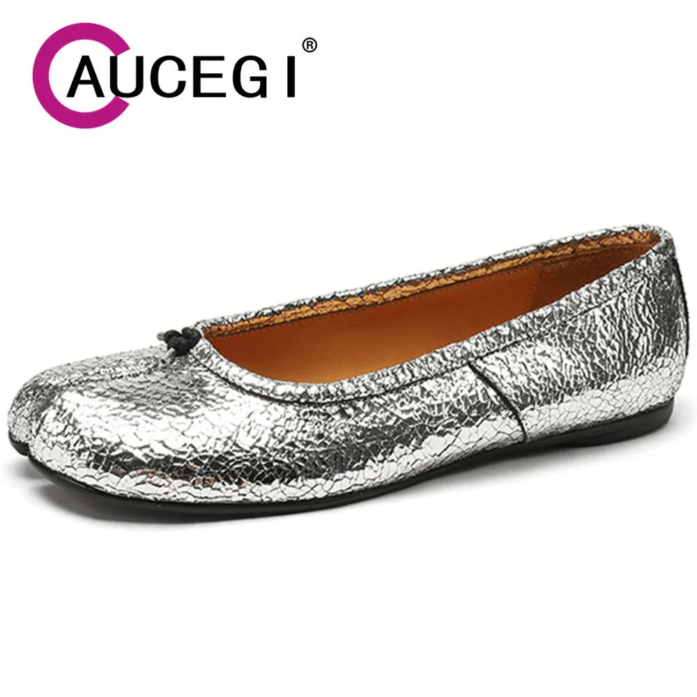 

Aucegi Fashion Summer Shallow Mouth Flat Heels Luxury Unique Designer Women Genuine Leather Outdoor Pinch Toe Party Dress Shoes