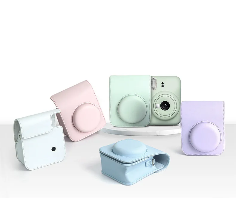 Für Instax Mini 12 Kameratasche PU-Leder Weiche Schutzhülle Reisetasche für Fujifilm Film Kameratasche mit Schultergurt – Detail 6