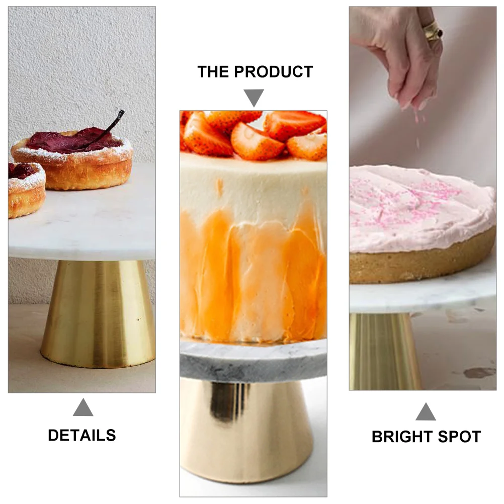 

Round Marble Cake Stand Dessert Display Tray Perfect for Wedding Birthday Party Cupcake Dessert Display Holder