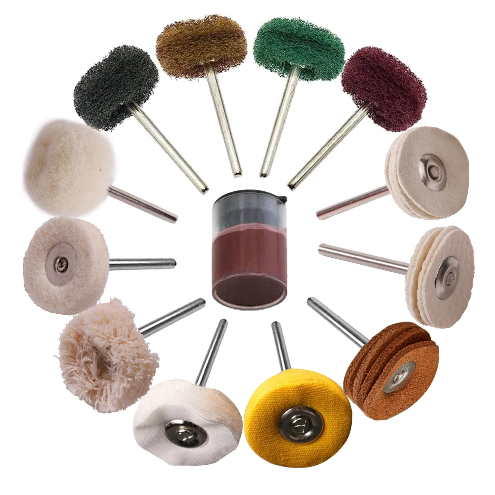 

Полировальный круг для полировки вращающихся инструментов Dremel, аксессуары из хлопковой шерсти, фетра, комплект сверл для полировки ювелирных изделий