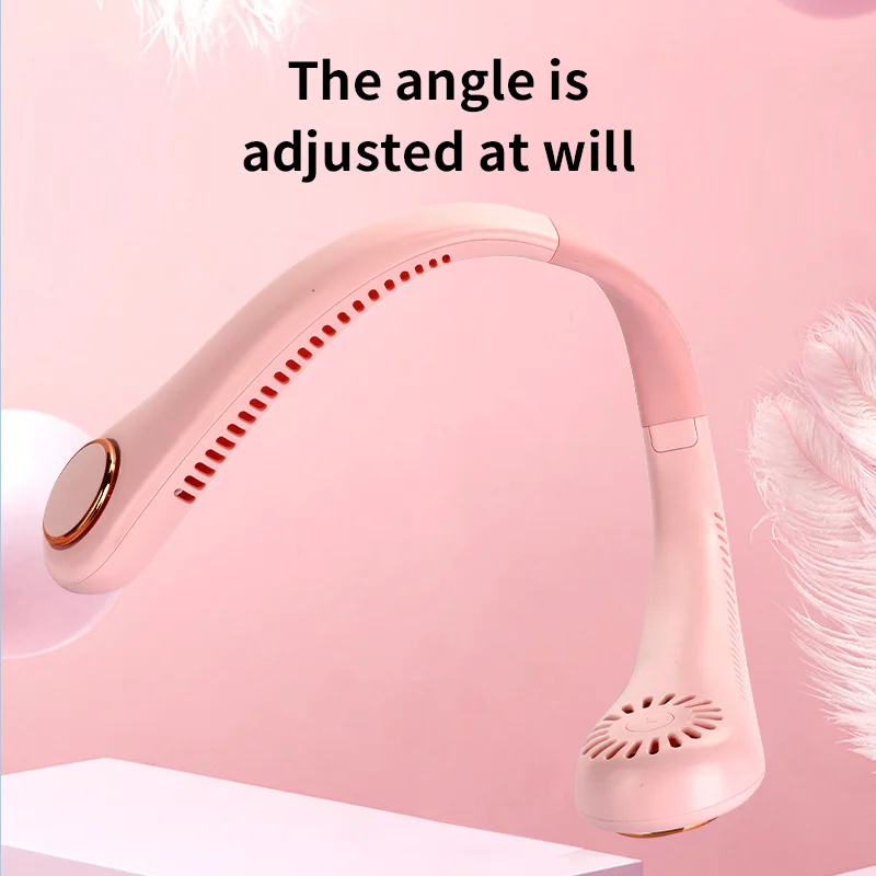 Ventilatore silenzioso portatile Ventilatore senza palette ricaricabile USB esterno MINI Cintura elettrica silenziosa per il collo Indossabile Raffreddamento rapido per dissipare il calore