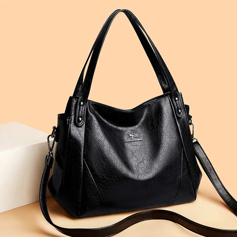 

Soft Leather Luxury Handbags Women Bags Designer Shoulder Sac Ladies Large Capacity Top-Handle Bags Shopping Tote Bag Sac A Main