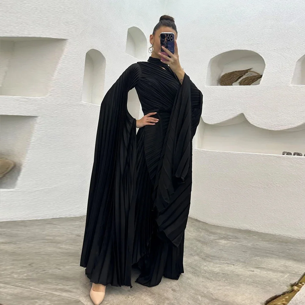 Eightale Chiffon Evening Dress Long Sleeves Custom made A Line Prom Party Gowns Elegant Evening Dress Woman robe de soirée femm