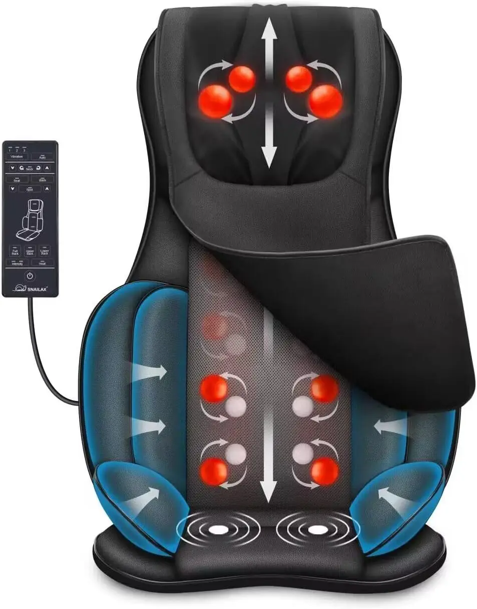 Full Body Massage Chair Pad with Compression, Shiatsu Kneading Seat Portable